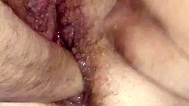 that fat milf's nasty hairy pussy gets fisted until it squirts wet everywhere