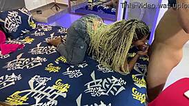 Colombian milf deepthroats fat cock rimjobs ass then bends for doggy destruction