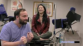 Hey zoe lark in latex gloves handcuffed backstage by dr tampa?