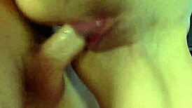 Slender brunette suzanne kelly's shaved pussy stuffed by hard cock