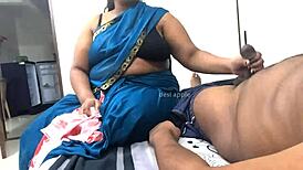 Maid Kanika strokes my cock hard till I explode in her skilled handjob grip