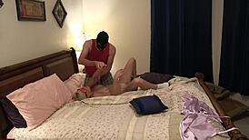 Ever wonder how a blindfolded housewife milf with pierced nipples gaps her shaved pussy in wild roleplay creampie orgy?
