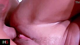 blonde milf cougar rides bodybuilder's monster cock doggystyle with swollen shaved pussy