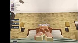 Wanna fuck this big tits bunny in roblox game?