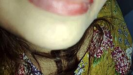 Stepbrother gropes my big tits and wet pussy at night