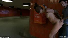 i'm bound tight in leather gettin fucked hard public like a kinky slut