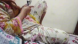 Stepbrother gropes my big tits and wet pussy at night