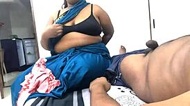 Maid Kanika strokes my cock hard till I explode in her skilled handjob grip