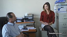 Horny Boss Pounds Teen Secretary's Tight Ass Deep