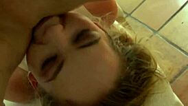 guy picks up amateur for rough deepthroat facial on date