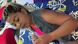 Colombian milf deepthroats fat cock rimjobs ass then bends for doggy destruction