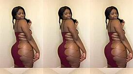 darkchocolatebarbie shakes huge ebony ass in bbc ripping clothes compilation