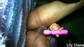 ebony lilydiana vibes soaked pussy watching hot lesbian orgy