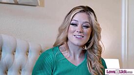 blindfolded stepmommy moans loud as i strap-on fuck her shaved pussy deep