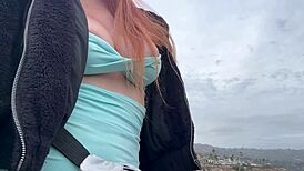 italian artemisia love bounces big natural tits nipples close-up horny solo