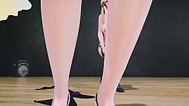 mmd kashima and prinz eugen tease with sexy curves and chocolate cream asses