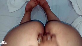 me encanta follar el gran culo de mi esposa en roleplay y llenarla de creampie parte 2!