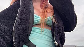 italian artemisia love bounces big natural tits nipples close-up horny solo