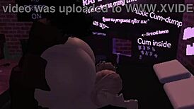damn this big ass black whore prostitute shakes it wild on monster cock in roblox fuck frenzy