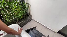 Perfect Body Babe Takes Anal Creampie from Muscular Stud in Jacuzzi