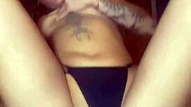 goth babe's big tits shake with emotional bliss fingering to hard cum