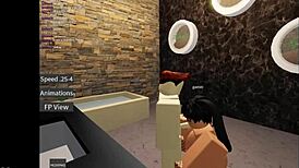 Wanna fuck this big tits bunny in roblox game?