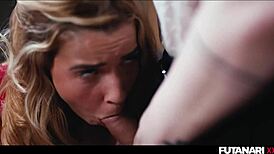 Horny shemale detective Agatha Vega gets rough prison blowbang from latina slut!