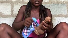 crazy bitch dildos her pussy and asshole nonstop