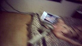 italian brunette babe flexes as he unloads cumshot on her shaved climax machine