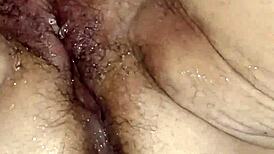 that fat milf's nasty hairy pussy gets fisted until it squirts wet everywhere