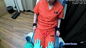 Hey zoe lark in latex gloves handcuffed backstage by dr tampa?