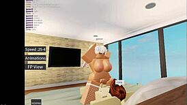 Wanna fuck this big tits bunny in roblox game?