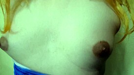 i slap my soft trans tits with bbc dildo while lactating puffy nipples