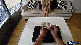 Fuck yes, spy that POV blowjob on Hollie Mack's tight teen tits and pussy!