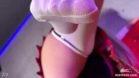 POV Mistress's Massive Ass Facesits While Foot Gags In Skirt