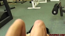 gia givanna pumping that monster cock for gains at gym 🍆💦