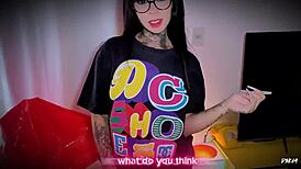 he pounds fitness babe's pussy throat deep no mercy till swallow