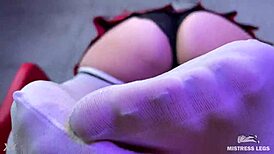 POV Mistress's Massive Ass Facesits While Foot Gags In Skirt