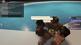 hey latina tan by pool then suck three big cocks