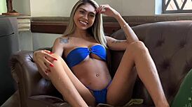 18yo skinny busty brazilian teen deepthroats monster cock backstage