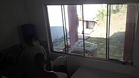 Deaf Cuckold Washes Dishes as Busty Latina Wife Takes BBC Bareback in Kitchen