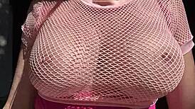 Hey italian milf artemisia's massive natural tits bounce outdoors hot