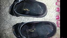 Intense Public Bathroom Self-Fuck Dirty Feet Piss