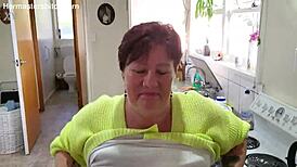 Tattooed Kiwi Milf Sub Eagerly Slurps Master's Spilled Wine Everywhere