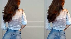 Korean cutie dances sexy showing off her big tits