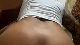Fiery redhead teases lover on video call before hubby takes her tight ass