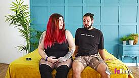 Hot BBW Redhead Leia Bangs Boyfriend Hard