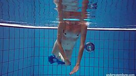 hey check out this tight pussy teen in blue bikini underwater at the beach 🏖️💦