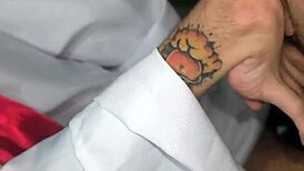 Jesus Gabriel Britto cadeirante pumps skinny tattooed brazilian maria morangoh's wet shaved pussy full of cream!