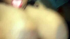 Huge Black Natural Tits Bounce as Vibrator Toys Big Boobs on Floor